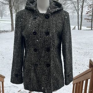 St.John’s Bay hooded tweed jacket M